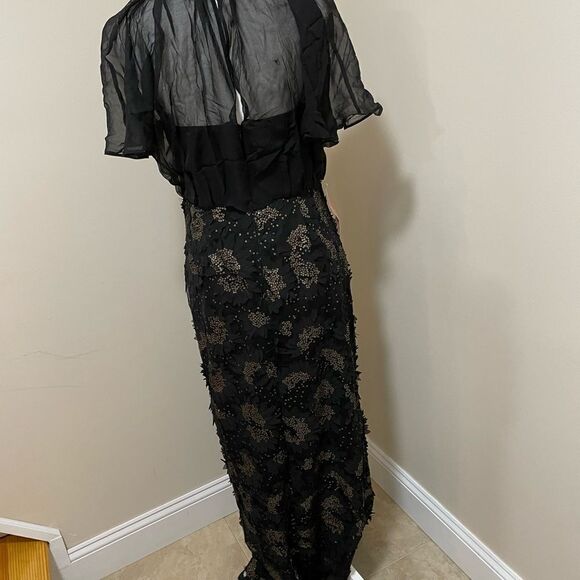 NWT Aidan Mattox × BHLDN Addiena 6
Chiffon Blouson Maxi Dress Gown - Picture 5 of 9